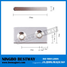 Block NdFeB Magnet mit Schraubenloch